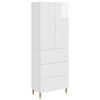 vidaXL Conjunto de Gabinete 2 pcs Branco Brilhante 66 x 34,5 x 90 cm