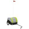 vidaXL Reboque para bicicleta 30 kg ferro preto e verde