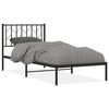 vidaXL Estrutura de cama com cabeceira 90x200 cm metal preto