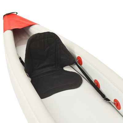 vidaXL Kayak insuflável 375x72x31 cm poliéster vermelho