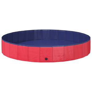 vidaXL Piscina para Cachorros Vermelho &Oslash;200 x 30 cm PVC Grosso