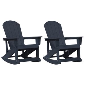 vidaXL Cadeiras de Baloiço Adirondack 2 pcs Azul-marinho HDPE