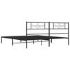 vidaXL Estrutura de cama com cabeceira 183x213 cm metal preto