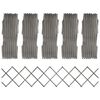 vidaXL Cercas em treli&ccedil;a 5 pcs 180x30 cm abeto maci&ccedil;o cinzento