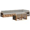 vidaXL Conjunto de Sof&aacute;s para Exterior 8 pcs Natural e Cinzento-Claro