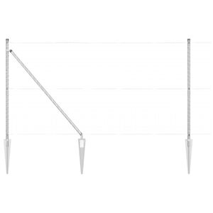 vidaXL Poste de Cerca 26 pcs Cinzeto 3,2 x 3,2 x 140 cm