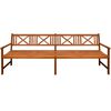 vidaXL Banco de jardim c/ almofad&otilde;es 240 cm madeira de ac&aacute;cia maci&ccedil;a