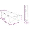 vidaXL Cama de Camping Dobrável Manual Vermelho 206 x 76 x 74 cm