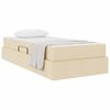 vidaXL Cama com arruma&ccedil;&atilde;o e colch&atilde;o Creme 90 x 190 cm Poli&eacute;ster