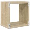 vidaXL Prateleiras de parede em forma de cubo 4 pcs 22x15x22 cm sonoma