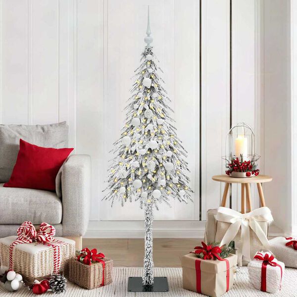 vidaXL &Aacute;rvore de Natal com 150 LEDs com suporte Branco 150 cm PE e A&ccedil;o