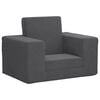 vidaXL Sof&aacute;-cama infantil pel&uacute;cia macia antracite