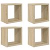 vidaXL Prateleiras de parede em forma de cubo 4 pcs 22x15x22 cm sonoma