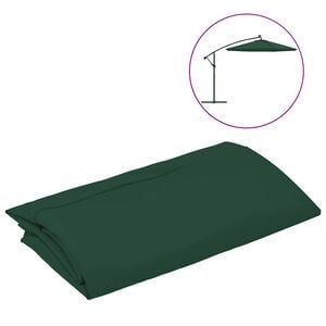vidaXL Tecido de substitui&ccedil;&atilde;o p/ guarda-sol cantilever 300 cm verde