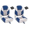vidaXL 4 pcs conjunto assento de barco dobr&aacute;vel com encosto alto