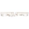 vidaXL Sof&aacute;s de paletes para jardim 6 pcs madeira branco