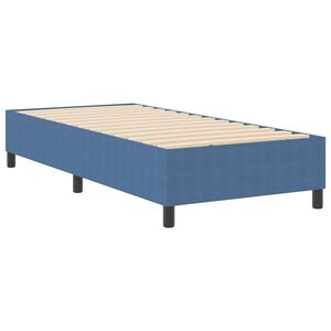vidaXL Cama Box Azul 90 x 190 cm Tecido de veludo c&ocirc;tel&eacute;