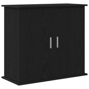 vidaXL Suporte para aqu&aacute;rio carvalho preto 81x36x73 cm madeira projetada