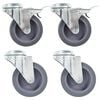 vidaXL Rodas girat&oacute;rias com furo roscado 4 pcs 75 mm