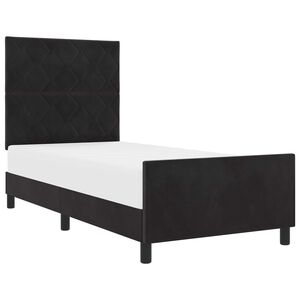 vidaXL Cama Box com cabeceira Preto 90 x 200 cm Veludo