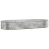 vidaXL Canteiro elevado jardim 249x100x36 a&ccedil;o galvanizado prateado
