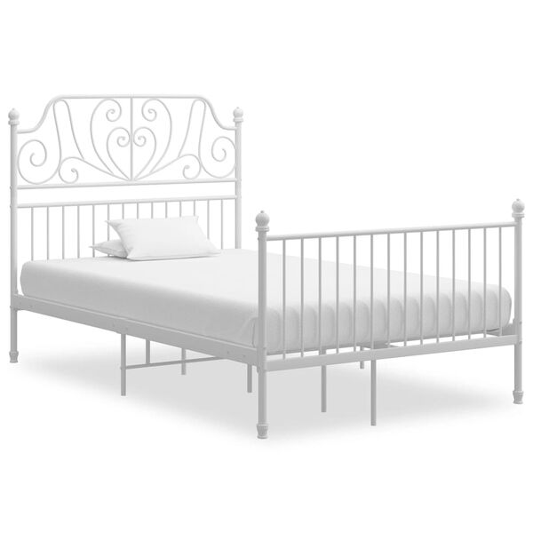vidaXL Estrutura de cama 120x200 cm metal branco