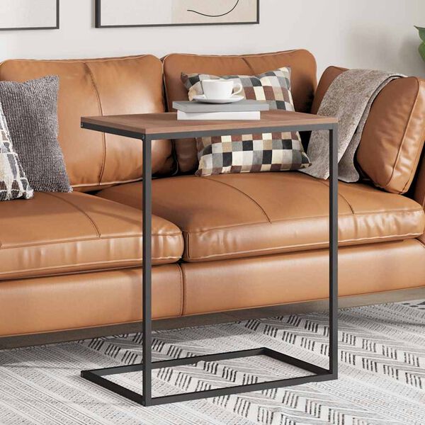 vidaXL Mesa de centro 55x35x66 cm derivados de madeira preto