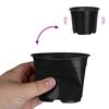 vidaXL Vaso de Flores 50 pcs Preto &Oslash; 15 x 12.5 cm Pl&aacute;stico
