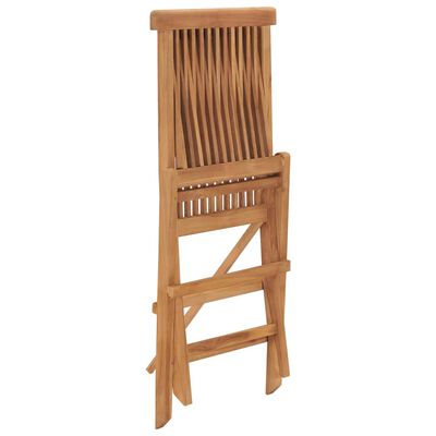 vidaXL Cadeiras de jardim dobráveis 2 pcs madeira teca maciça