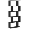 vidaXL Gabinete de Livros Carvalho Preto 70 x 24 x 161 cm