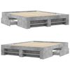 vidaXL Estrutura de cama 150x200 cm derivados de madeira cinza cimento