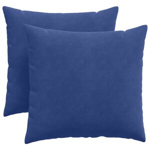 vidaXL Travesseiros de Sof&aacute; 2 pcs Azul Pol&iacute;cia 45 x 45 cm