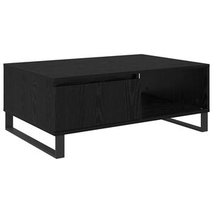 vidaXL Mesa de centro Carvalho Preto 90 x 60 x 35 cm