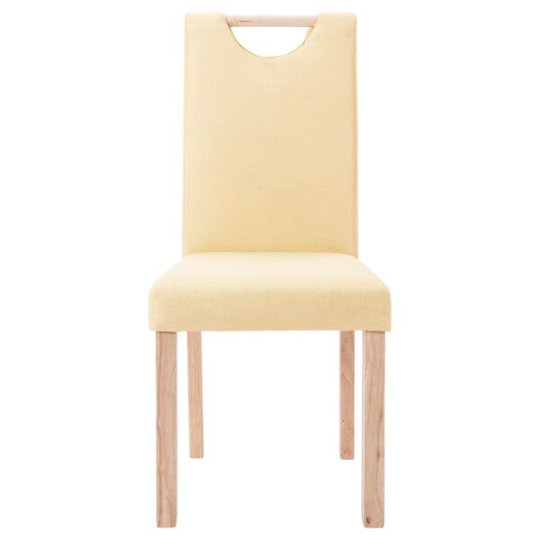 vidaXL Cadeiras de jantar 6 pcs tecido cor creme