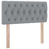 vidaXL Cama com arruma&ccedil;&atilde;o e colch&atilde;o Cinzento-claro 100 x 200 cm