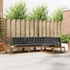 vidaXL Conjunto de Sof&aacute;s para Exterior 4 Pe&ccedil;a Natural e Antracite