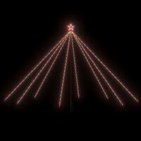vidaXL Iluminação p/ árvore de Natal int/ext 576 LEDs 3,6 m colorido