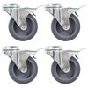 vidaXL Rodas girat&oacute;rias orif. p/ parafuso e trav&otilde;es duplos 4 pcs 75mm