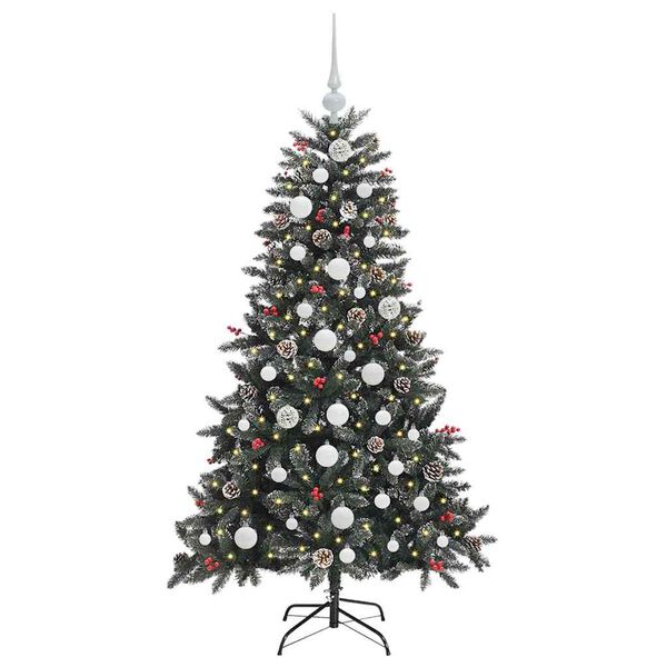 vidaXL &Aacute;rvore de Natal Artificial Verde 150 cm PVC, Pl&aacute;stico e A&ccedil;o