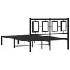 vidaXL Estrutura de cama com cabeceira 120x190 cm metal preto