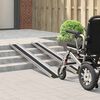 vidaXL Rampa para Cadeirante 2 pcs Preto 184,5 x 18,5 x 5 cm Alumínio