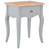 vidaXL Mesa-de-cabeceira 40x30x50 cm pinho maci&ccedil;o cinzento e castanho