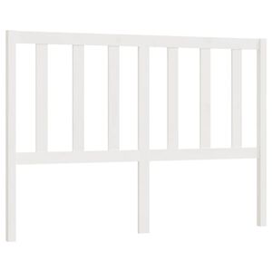 vidaXL Cabeceira de cama 146x4x100 cm pinho maci&ccedil;o branco