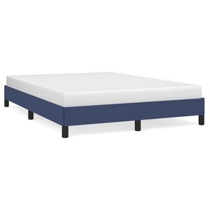 vidaXL Estrutura de cama sem colch&atilde;o 140x190 cm tecido azul
