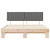 vidaXL Estrutura de Cama com Cabeceira Estofada Cinzento-claro