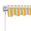 vidaXL Toldo dobr&aacute;vel manual 300 cm amarelo/branco