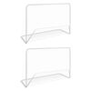 vidaXL Balizas de futebol com redes 2 pcs a&ccedil;o 182x61x122 cm a&ccedil;o branco