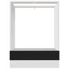 vidaXL Arm&aacute;rio para forno "Riga" 60x46x81,5 cm derivados madeira preto