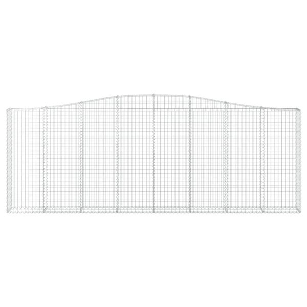 vidaXL Cestos gabi&atilde;o arqueados 20 pcs 400x30x140/160 ferro galvanizado