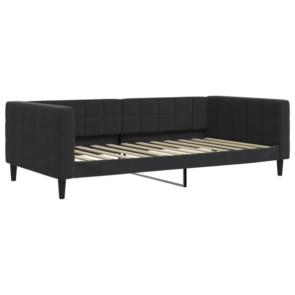 vidaXL Sof&aacute;-cama com gavet&atilde;o e gavetas 100x200 cm veludo preto